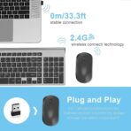 JOYACCESS Teclado y Mouse Inalámbricos 2.4G – Combo Ergonómico Delgado con Nano Receptor USB para PC, Laptop y Windows - Imagen 4