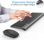 JOYACCESS Teclado y Mouse Inalámbricos 2.4G – Combo Ergonómico Delgado con Nano Receptor USB para PC, Laptop y Windows - Imagen 5