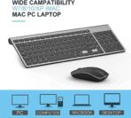 JOYACCESS Teclado y Mouse Inalámbricos 2.4G – Combo Ergonómico Delgado con Nano Receptor USB para PC, Laptop y Windows - Imagen 6