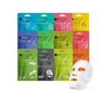 Celavi Set de 12 Mascarillas Faciales Coreanas de Colágeno y Extractos Naturales – Hidratación y Cuidado de la Piel