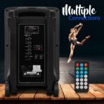 Pyle Sistema de Bocina PA Portátil Bluetooth 800W – Altavoz DJ con Subwoofer de 12", Entrada USB, SD, AUX y Micrófono - Imagen 3