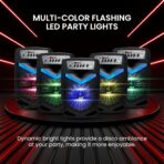 Pyle Altavoz PA Bluetooth Portátil 600W – Subwoofer 10”, Micrófono, Grabación, Luces LED, USB/SD/FM - Imagen 3