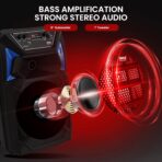 Pyle Altavoz PA Bluetooth Portátil 400W – Karaoke con Micrófono - Imagen 6
