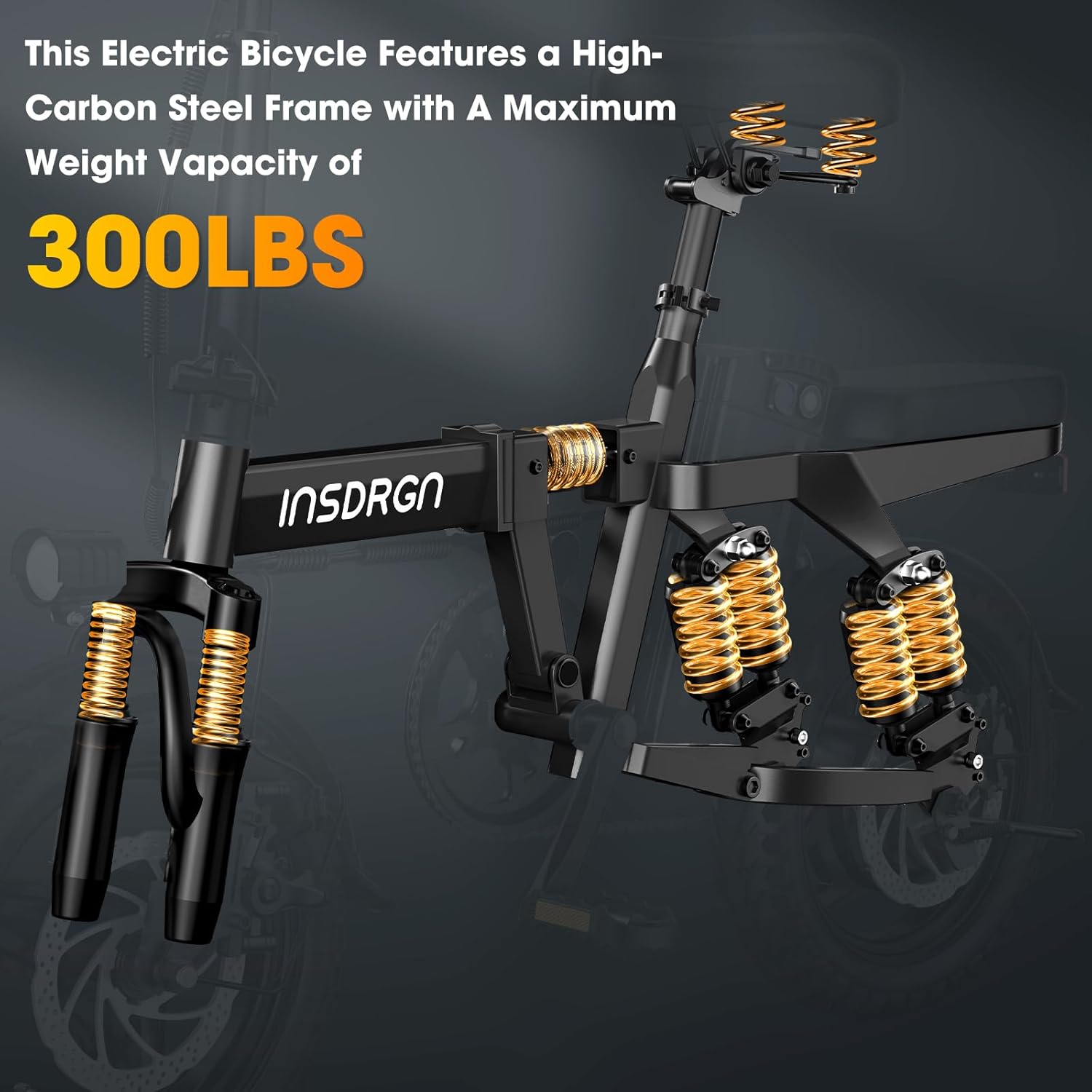 14” Foldable Electric Bike 1500W Peak 48V 16Ah Extended Range and Disc Brakes - Image 7