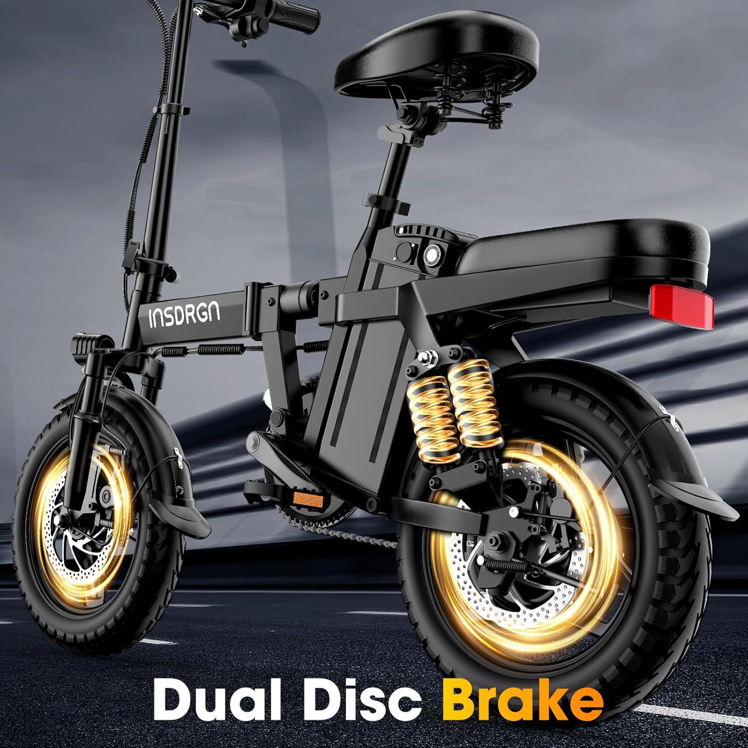 14” Foldable Electric Bike 1500W Peak 48V 16Ah Extended Range and Disc Brakes - Image 5