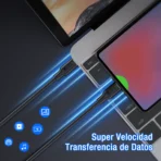 Cable 1Hora CAB252 Tipo C a Tipo C 1M 3A para Carga Rápida y Datos - Imagen 4