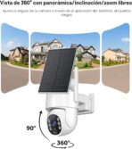 Cámaras de Seguridad Solar Gianteye 2K Inalámbricas para Exterior, Pack de 2, PTZ, Visión Nocturna a Color y Audio 2 Vías - Imagen 6