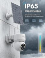 Cámara de Seguridad Solar GNCC 1080p Inalámbrica para Exterior, Vista 360°, Visión Nocturna a Color, Audio 2 Vías e IP65 - Imagen 3