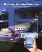 Cámaras de Seguridad Solar Gianteye 2K Inalámbricas para Exterior, Pack de 2, PTZ, Visión Nocturna a Color y Audio 2 Vías - Imagen 3