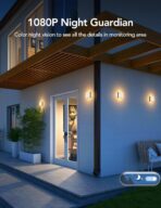 Cámara de Seguridad Solar GNCC 1080p Inalámbrica para Exterior, Vista 360°, Visión Nocturna a Color, Audio 2 Vías e IP65 - Imagen 2