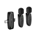 Hoco L15 - Dual-mic clip-on inalambrico digital microfono(iP/Type-C) 6942007638623 black