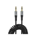 Hoco UPA33 - Cable de audio AUX negro de 1,5 m con conectores de 3,5 mm