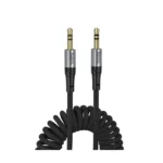 Hoco UPA33 - Cable de audio AUX negro de 1,5 m con conectores de 3,5 mm