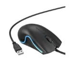 Hoco. GM19 - Ratón para juegos con cable iluminado USB negro - Imagen 2