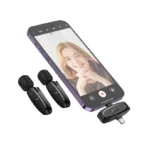 Hoco L15 - Dual-mic clip-on inalambrico digital microfono(iP/Type-C) 6942007638623 black - Imagen 2