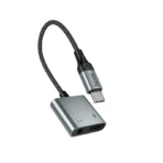 Hoco UPA34 - Digital audio converter Type-C to Type-C+3.5 6942007673556 metal gray - Imagen 2