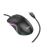 Hoco. GM19 - Ratón para juegos con cable iluminado USB negro - Imagen 3