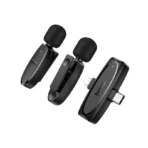 Hoco L15 - Dual-mic clip-on inalambrico digital microfono(iP/Type-C) 6942007638623 black - Imagen 4