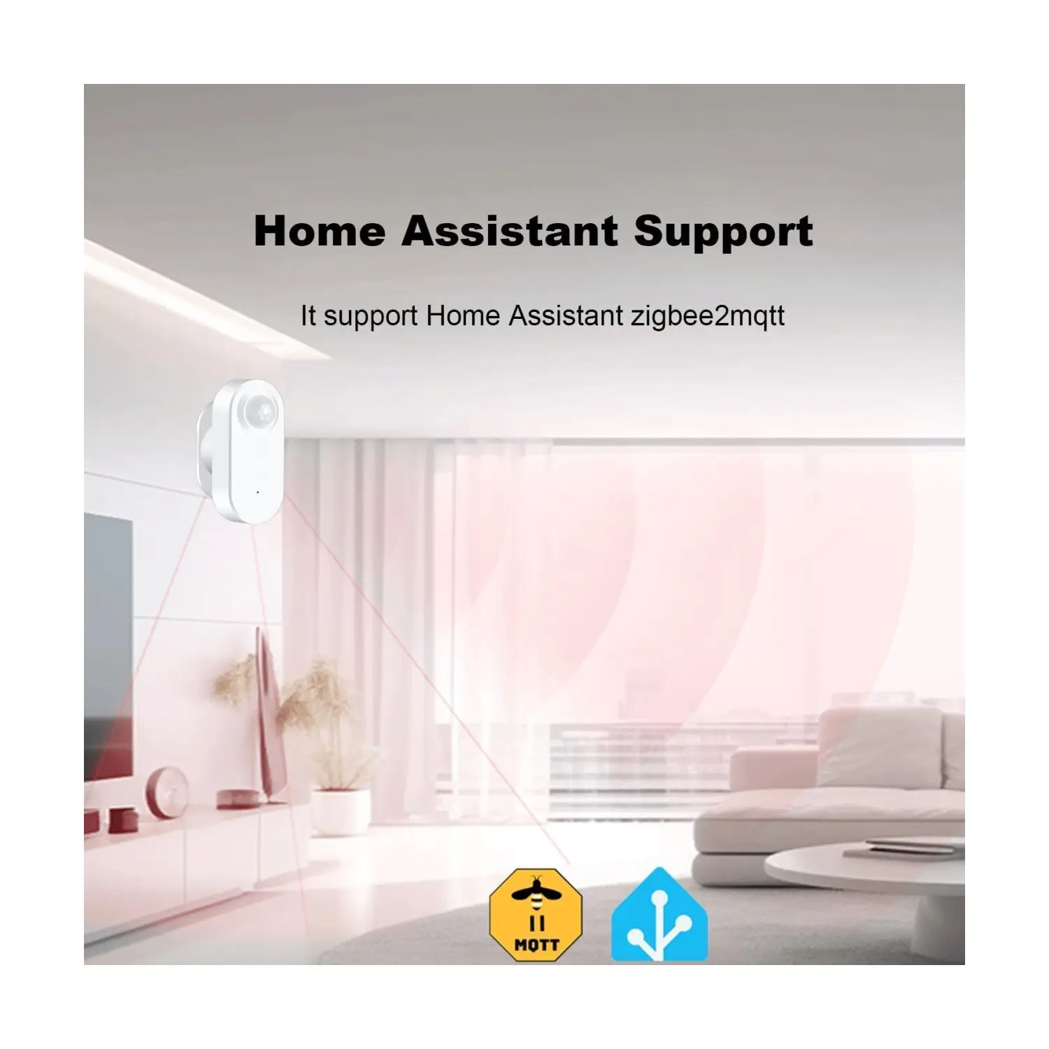 Haozee Smart Motion Sensor, Zigbee PIR Motion Sensor with Illumination - Image 2