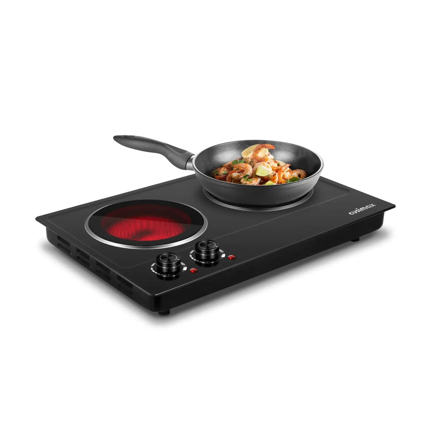 1800 W Infrared Ceramic Double-Burner Countertop Electric Hot Plate