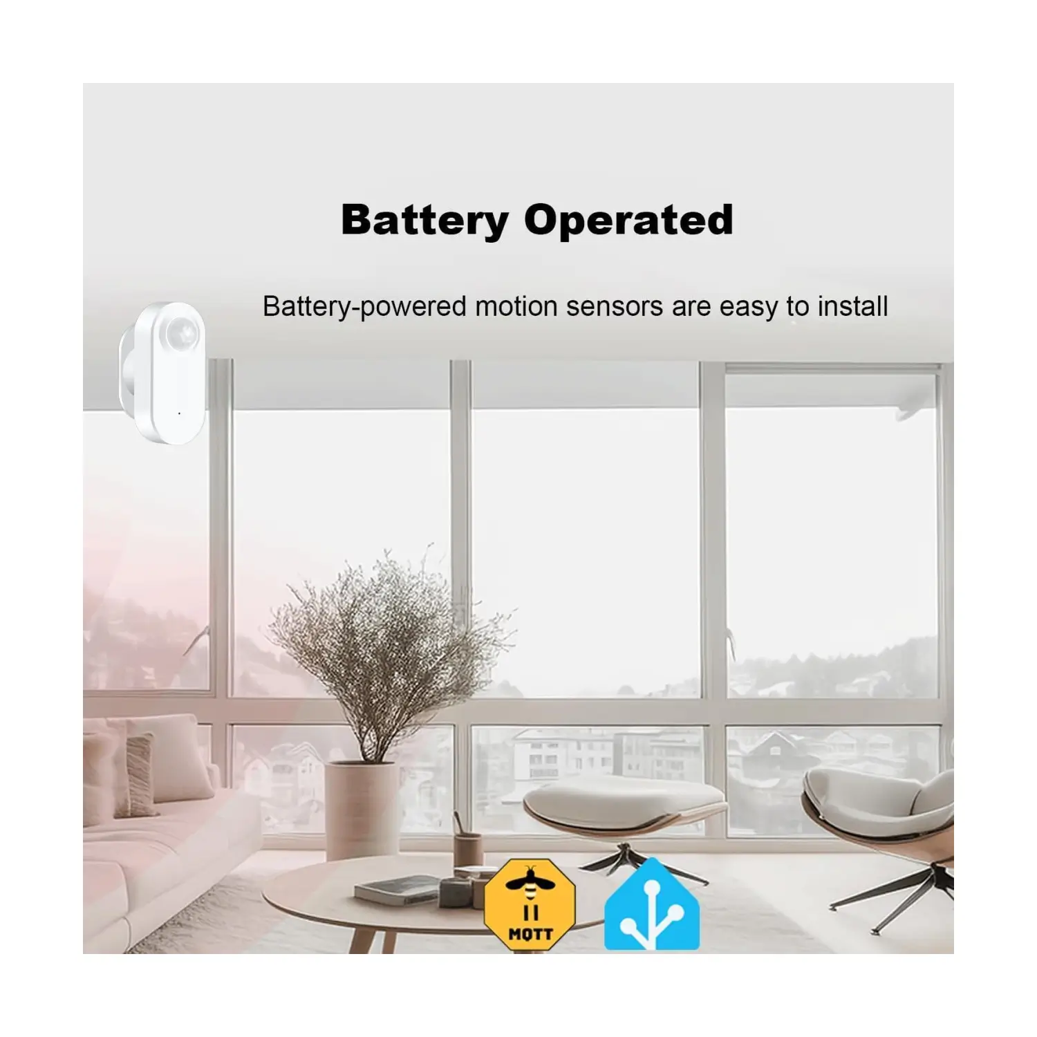 Haozee Smart Motion Sensor, Zigbee PIR Motion Sensor with Illumination - Image 3