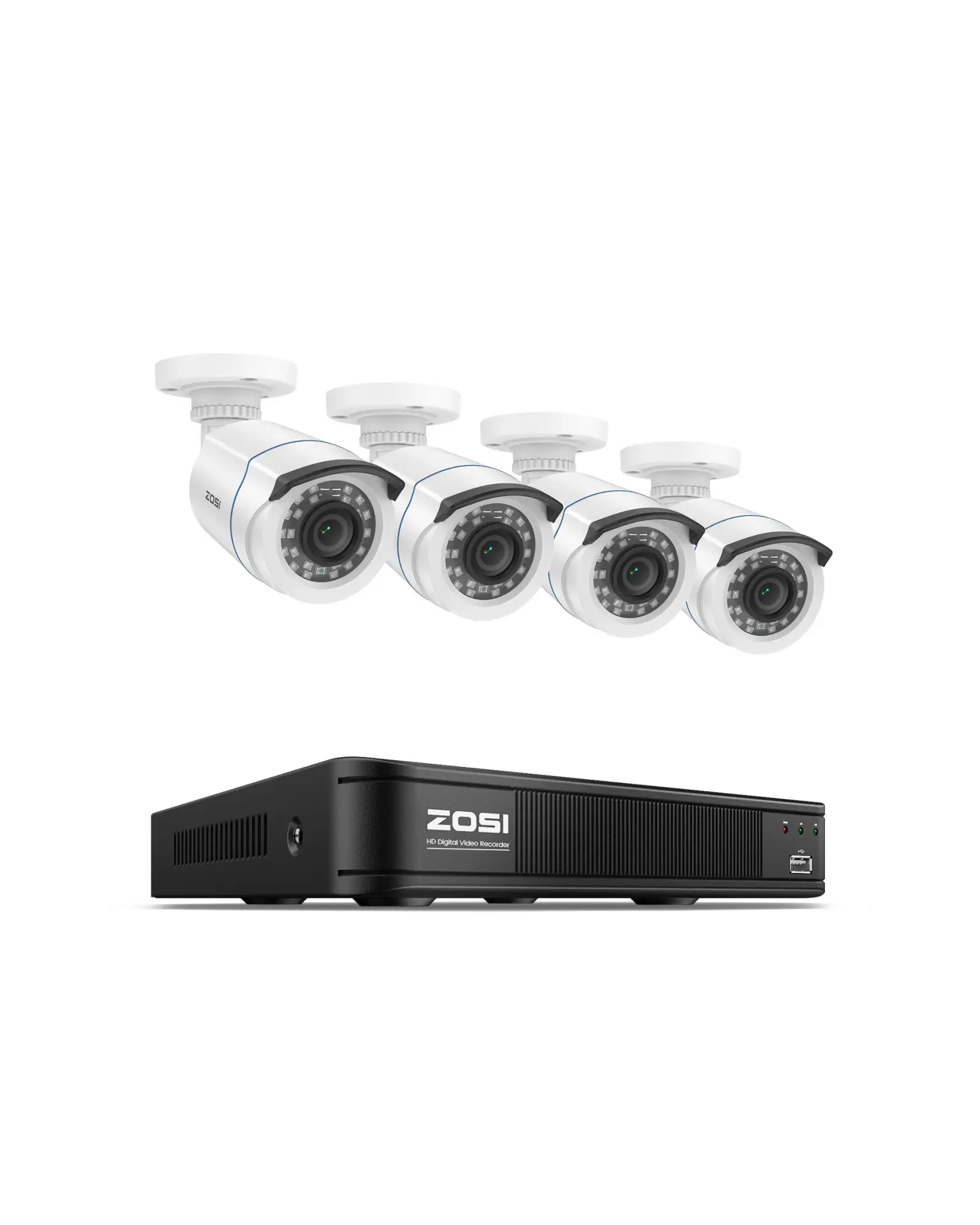 ZOSI H.265+ Full 1080p Home Security Camera System with AI Human/Vehicle Detection, 8 Channels 5MP