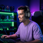 Hoco W113 - Auriculares para juegos USB 7.1 negros con micrófono omnidireccional - Imagen 7
