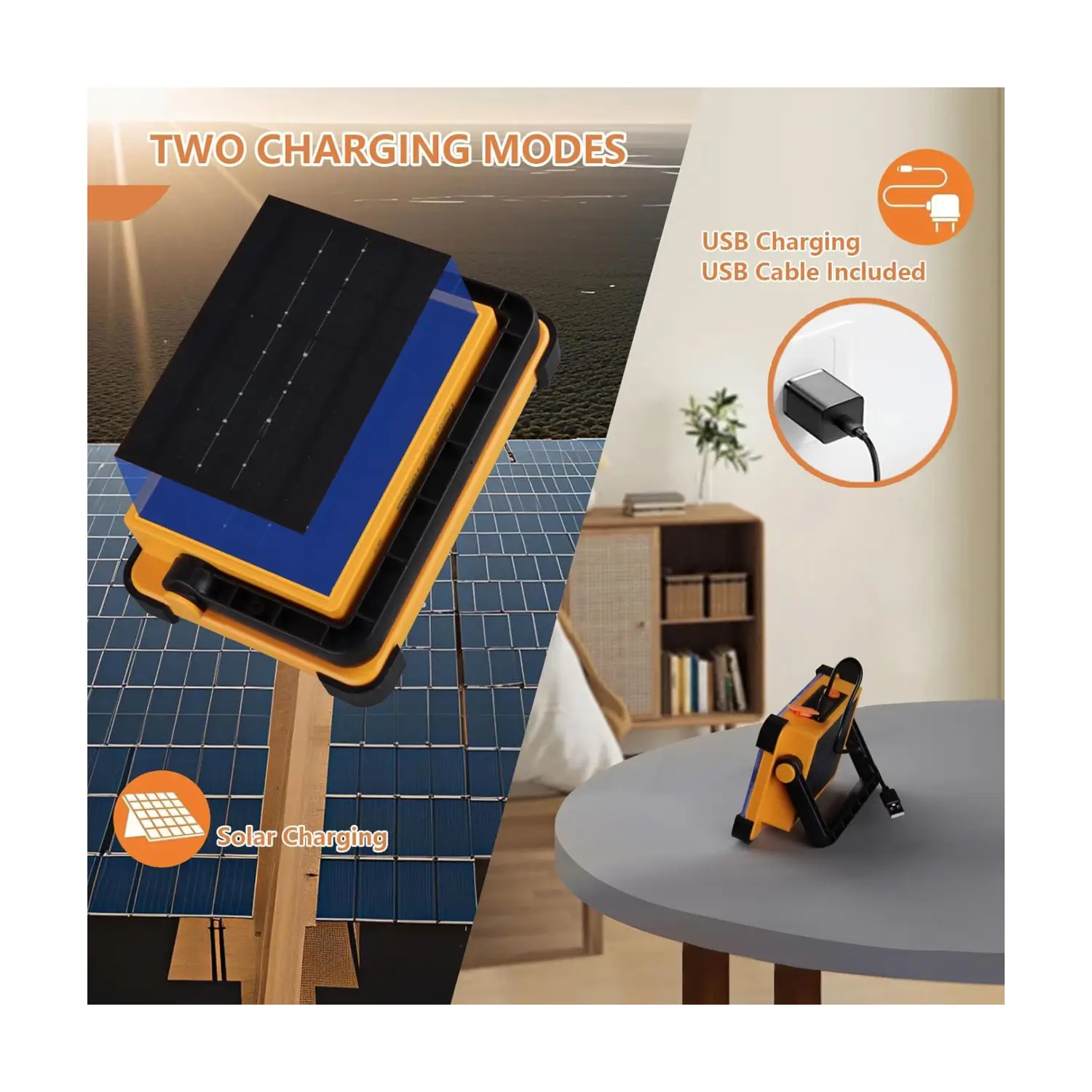 YXQUA 120 W Portable Work Light with 144 LEDs and Solar Charging LP-246145-1 - Image 3