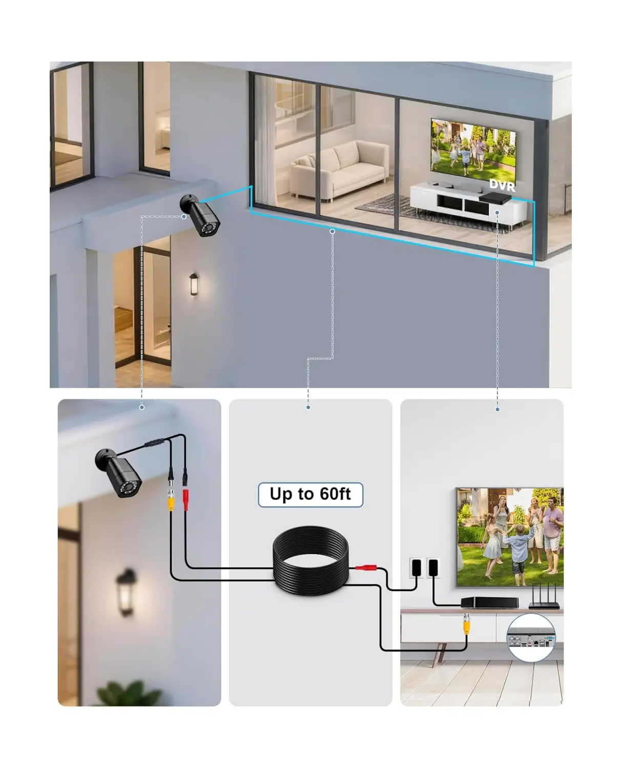 Aiwixen 8-Channel Security Camera System with 8 1080p Cameras and 512 GB ADVR-8CH8C001 - Image 2