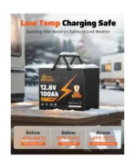 Batería LiFePO4 SUPER EMPOWER de 12 V 100 Ah, ciclo profundo tamaño Grupo 24 12100-70L - Imagen 3