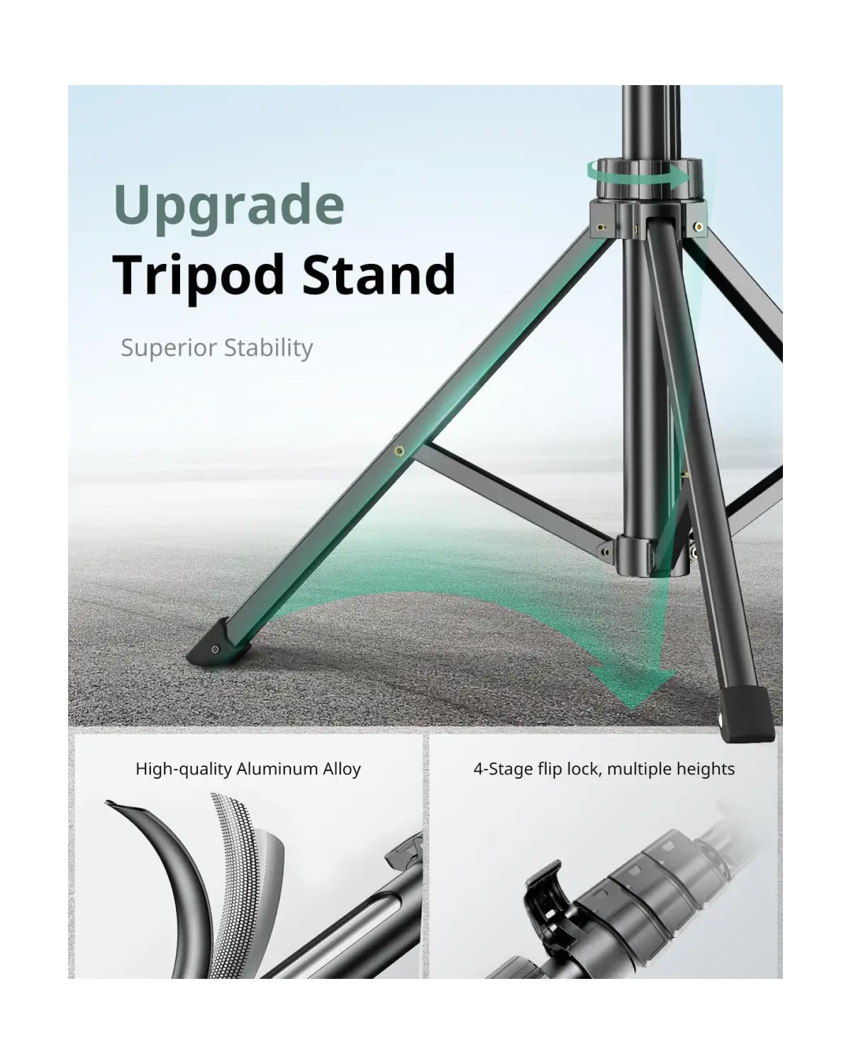 SENSYNE 62-Inch Phone Tripod - Image 3
