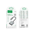 Hoco UPA34 - Digital audio converter Type-C to Type-C+3.5 6942007673556 metal gray - Imagen 9