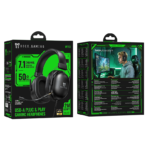 Hoco W113 - Auriculares para juegos USB 7.1 negros con micrófono omnidireccional - Imagen 9