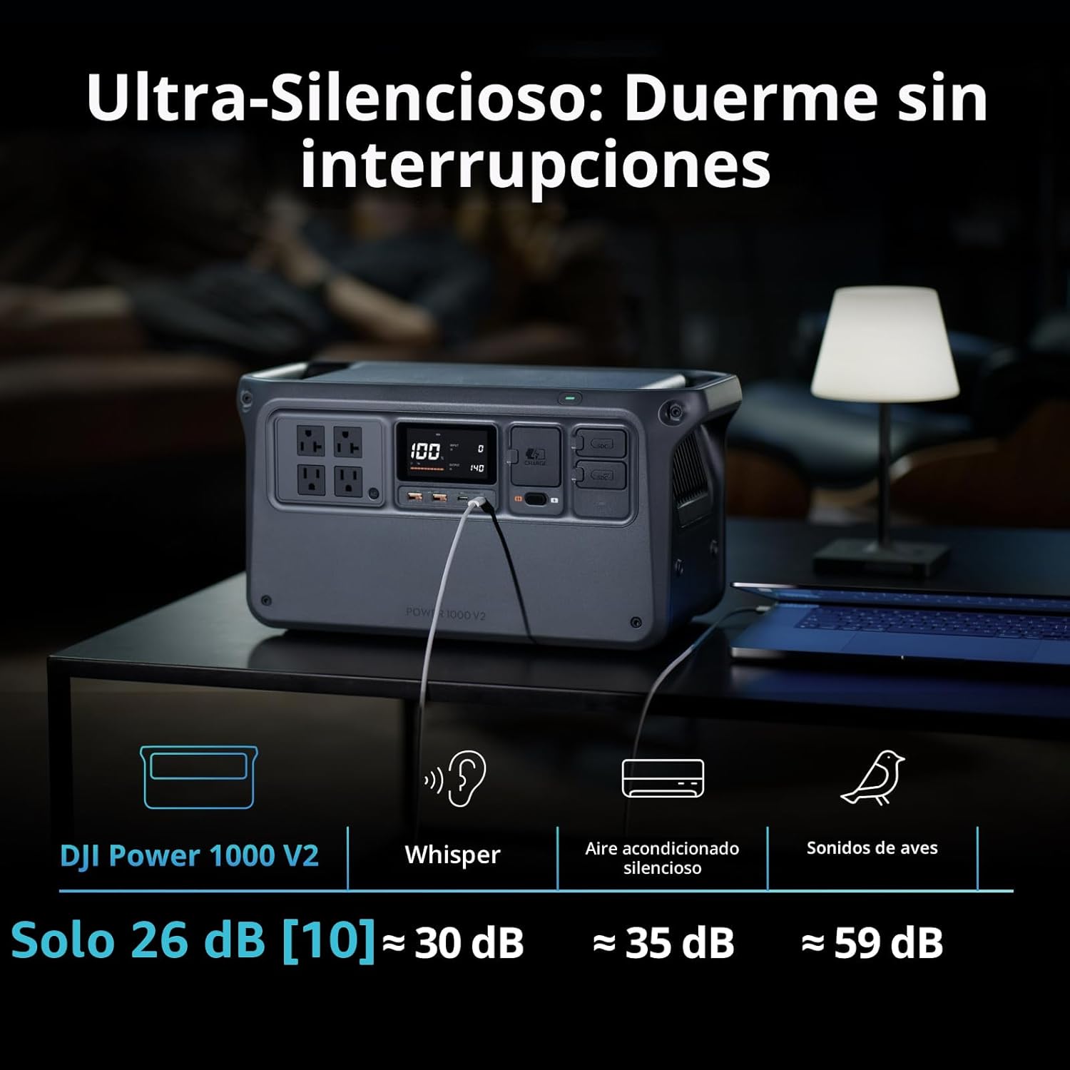DJI Power 1000 V2 Portable Power Station 1024Wh LFP, 2600W, Fast Charging, UPS and 140W USB-C - Image 4