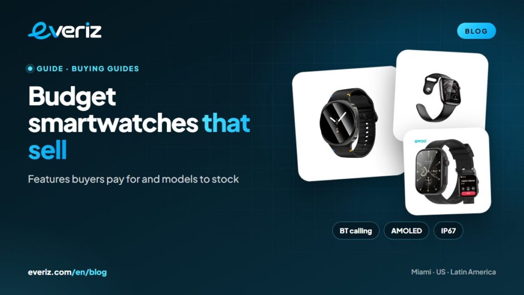 Hoco and BWOO smartwatches with calling and AMOLED screens for resale, an EVERIZ guide