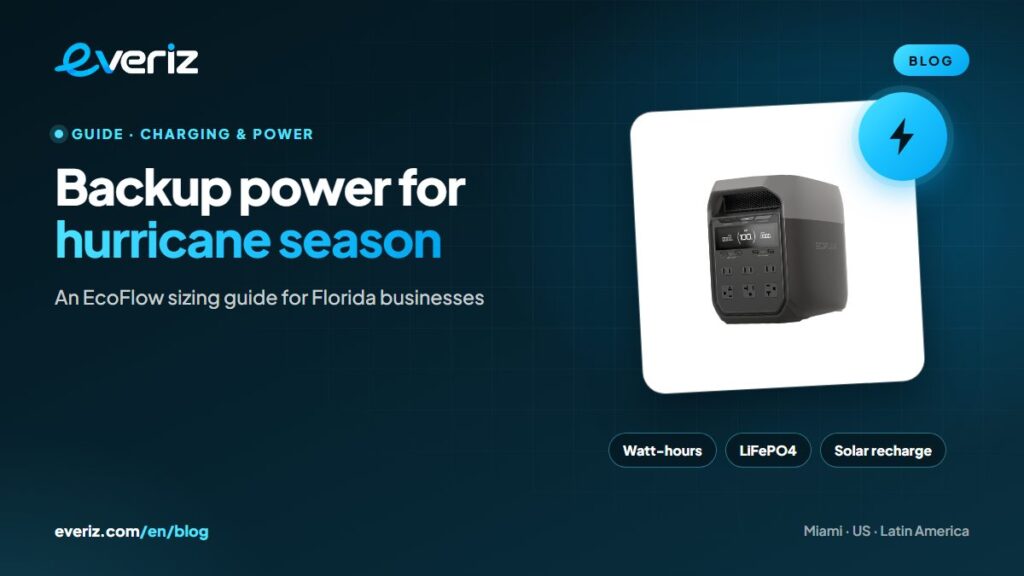 EcoFlow DELTA portable power station for hurricane outages in Florida, an EVERIZ guide