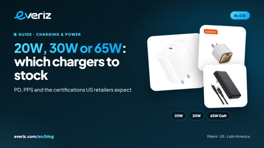 20W, 30W and 65W GaN USB-C chargers for resale, an EVERIZ guide